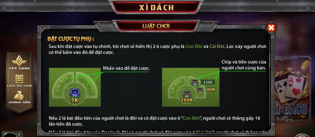 Một số thuật ngữ trong xì dách
